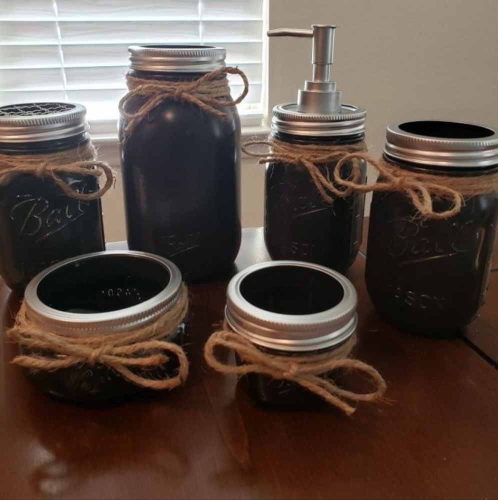 New Bathroom mason jar decor